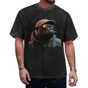 Monkey Graphic Shirt Mens Summer Casual Tee